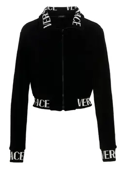 Versace: Чёрная куртка 