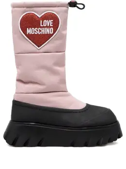 Love Moschino: Светлые ботинки 