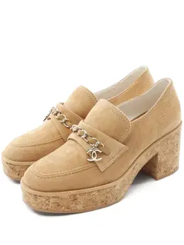 CHANEL Pre-Owned: Бежевые лоферы 