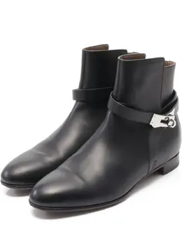 Hermès Pre-Owned: Чёрные ботинки 