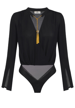 ELISABETTA FRANCHI: Чёрный боди 