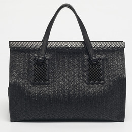 Bottega Veneta: Чорні сумки  Intrecciato