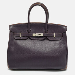 Hermes: Фиолетовая сумка  Birkin 35