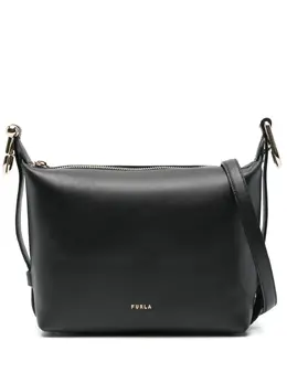 Furla: Чёрная сумка через плечо 