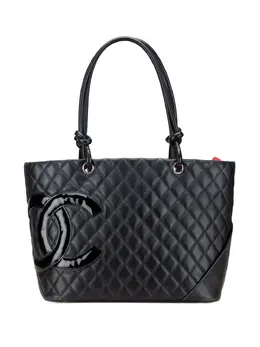 CHANEL Pre-Owned: Чёрная сумка-шоппер 