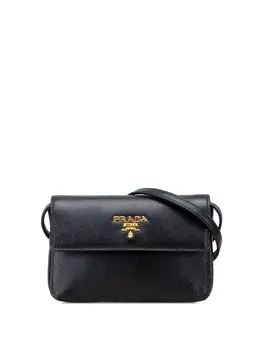 Prada Pre-Owned: Чёрная сумка через плечо 