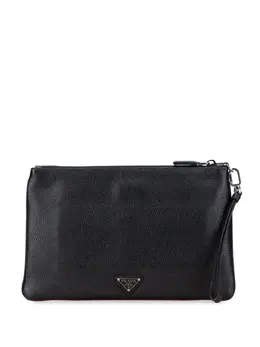 Prada Pre-Owned: Чёрный клатч 