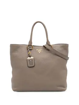 Prada Pre-Owned: Коричневая сумка-шоппер 