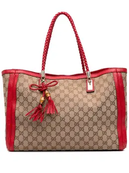 Gucci Pre-Owned: Коричневая сумка-шоппер 