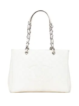 CHANEL Pre-Owned: Белая сумка-шоппер 