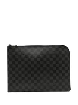 Louis Vuitton Pre-Owned: Чёрный клатч 