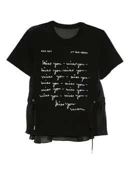 sacai: Чёрная блуза 