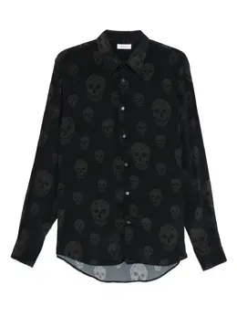 Alexander McQueen: Рубашка  Skull с принтом
