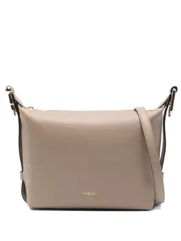 Furla: Бежевая сумка 