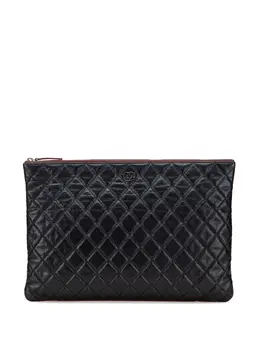CHANEL Pre-Owned: Чёрный клатч 