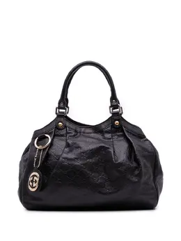 Gucci Pre-Owned: Чёрная сумка-шоппер 