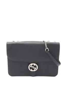 Gucci Pre-Owned: Чёрная сумка через плечо 