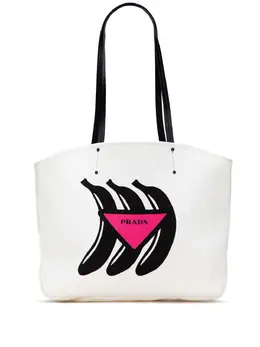 Prada Pre-Owned: Сумка-шоппер с принтом 