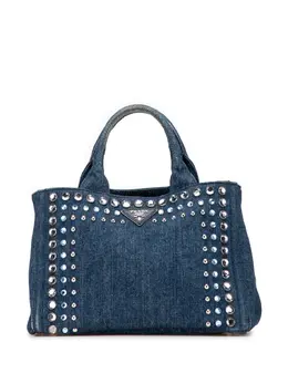 Prada Pre-Owned: Голубая сумка 