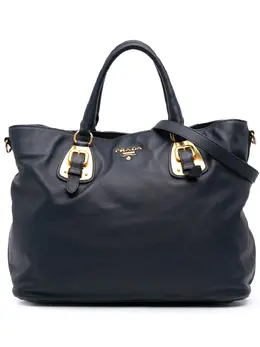Prada Pre-Owned: Голубая сумка-шоппер 