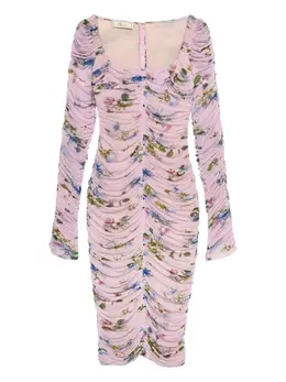 Blumarine: Платье с растительным принтом 