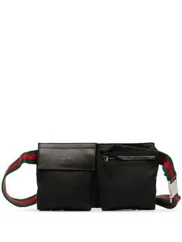 Gucci Pre-Owned: Чёрная поясная сумка 