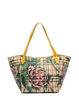 Burberry Pre-Owned: Сумка-шоппер с растительным принтом 