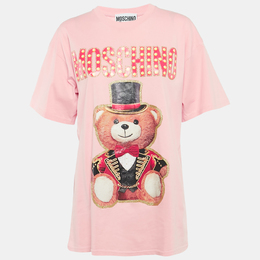 Moschino Couture: Розовая футболка 
