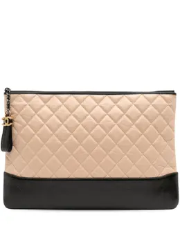 CHANEL Pre-Owned: Коричневый клатч 