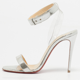 Christian Louboutin: Серебристые сандалии 