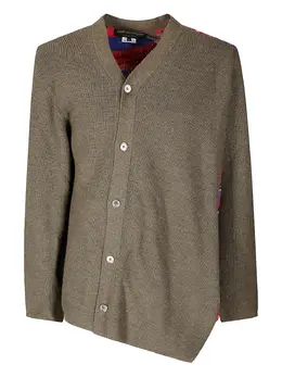Comme des Garçons Homme Plus: Зелёный кардиган 