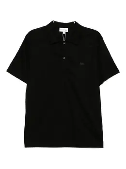 Lacoste: Чёрное поло 