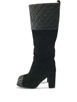 CHANEL Pre-Owned: Чёрные ботинки 