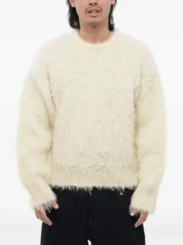 Jil Sander: Белый свитер 