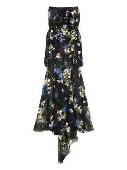 Blumarine: Юбка с растительным принтом 