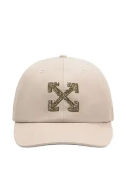 Off-White: Бежевая кепка 