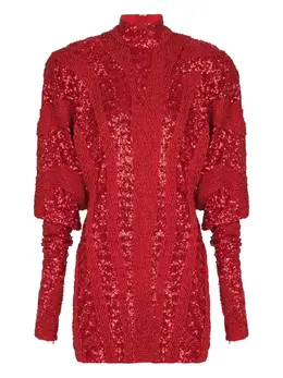 Balmain: Платье с блёстками 
