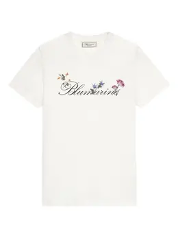 Blumarine: Футболка с растительным принтом 