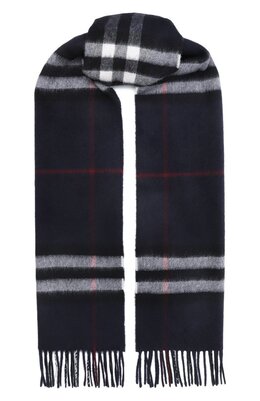 Burberry: Синий шарф 