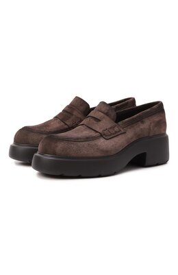 Santoni: Коричневые лоферы 