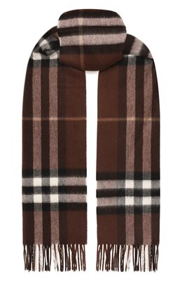 Burberry: Коричневый шарф 