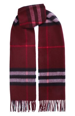 Burberry: Бордовый шарф 
