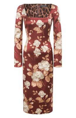 Dolce & Gabbana: Атласное платье 