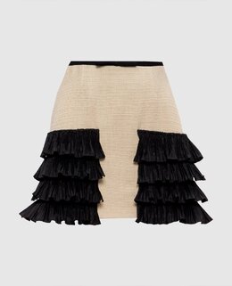 Valentino: Бежевая юбка 