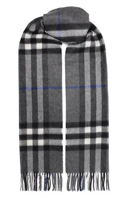 Burberry: Серый шарф 