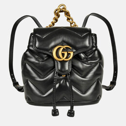 Gucci: Чорні рюкзаки  GG Marmont