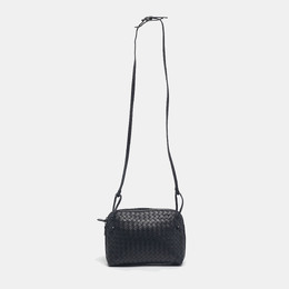 Bottega Veneta: Блакитні сумки через плече  Intrecciato