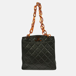 Chanel: Чёрная сумка-шоппер 