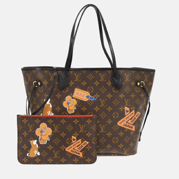 Louis Vuitton: Чорні сумки шопери  Neverfull MM