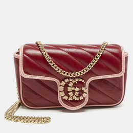 Gucci: Красная сумка  GG Marmont